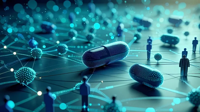 Pharmaceutical brand patient targeting concept with digital advertising